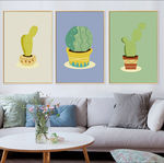 北欧田园绿植仙人掌无框画