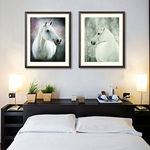 北欧简约油画骏马无框画