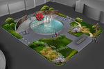 广场景观3D模型源文件