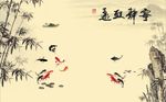 宁静致远中式水墨电视背景墙
