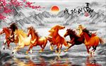 背景马到功成图片