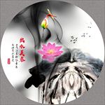 国画荷花