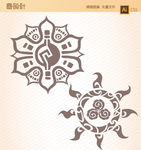 部落抽象纹身矢量图