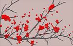 沙发花卉壁画背景墙