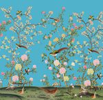 高清蓝色花鸟图