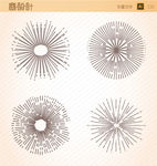 圆形花边边框对称抽象图案矢量图