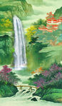 山水国画玄关