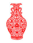 花瓶剪纸
