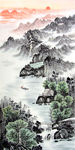山水画玄关