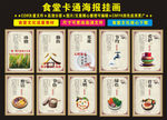 食堂文化墙背景素材