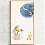 兔子挂画 北欧简约 手绘装饰客