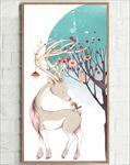长颈鹿挂画 北欧简约 手绘装饰