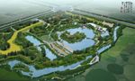 生态湿地景观鸟瞰图
