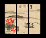 荷花装饰画