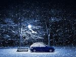 车车位海报 雪地 户外 psd