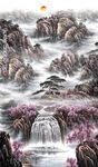 山水竖幅
