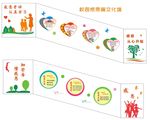 学校楼梯文化墙 感恩 雕刻文化