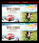 农家土猪肉宣传海报