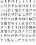 人际关系与情感线性图标