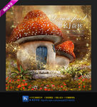 蘑菇森林影楼背景