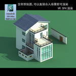 中式建筑 中式多层建筑 别墅