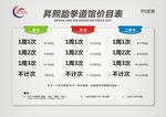 价目表