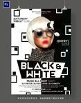 黑白明星海报
