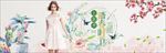 新春上新彩虹色箱包女装广告海报