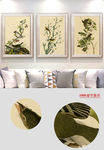 欧式复古手绘花鸟现代田园装饰画