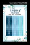 皮肤管理价目表