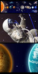 巨幅外太空吊顶天顶背景墙壁画图