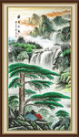 竖幅山水画