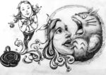卡通素描仙女自画漫画