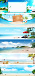 淘宝天猫夏季促销海报背景