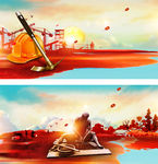 五一劳动节展架展板海报背景