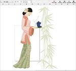 宦女 美女 古代美女 矢量美女
