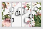 大朵手绘月季移门