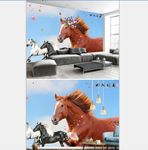 现代简约北欧马壁画背景墙装饰画