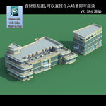 办公建筑 办公公建 建筑模型图