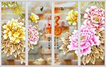 春天气息春暖花开移门
