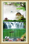 山水风景玄关