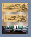 仿古意境山水水墨画