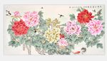 吉祥如意 富贵满堂无框画花鸟画