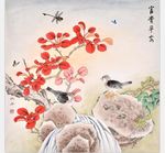 高清富贵平安花鸟无框画装饰画