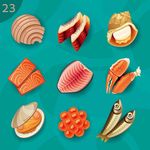 海鲜食物插画设计素材