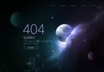 深邃宇宙星空星球404错误页面