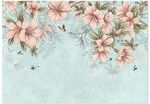 手绘花复古怀旧花朵壁纸欧式壁画