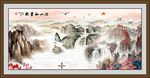 江山如画水墨山水装饰画