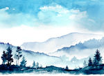 手绘风景