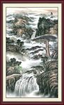 竖幅山水画
